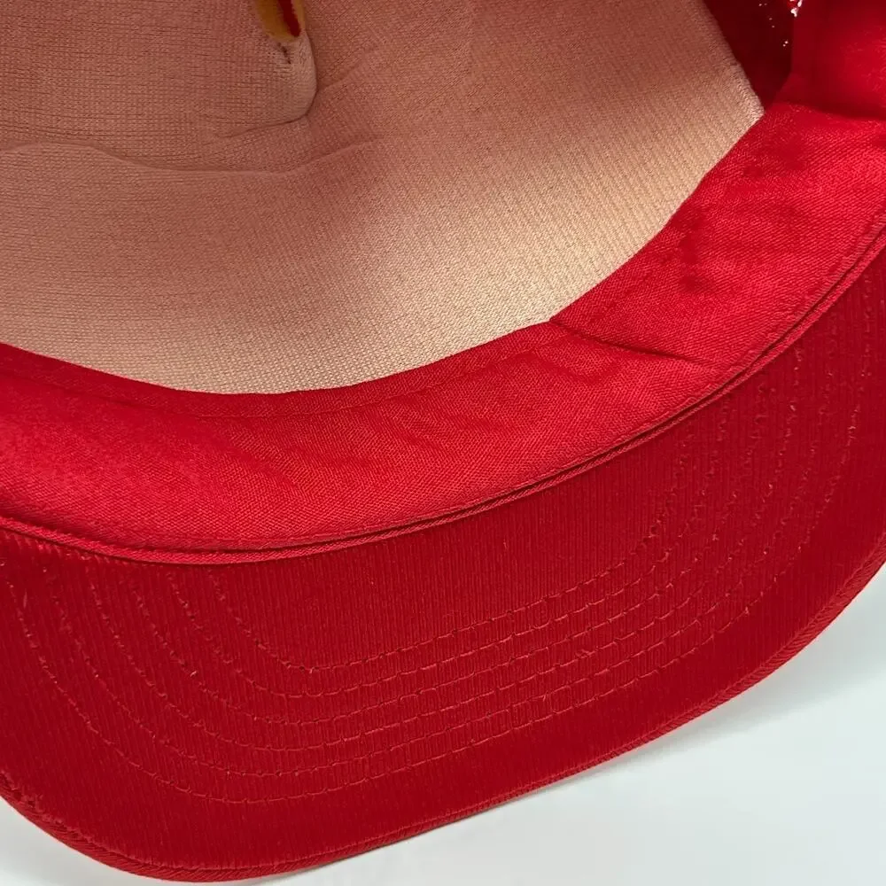 Vintage 90s McPhails Fuel Company Trucker Hat Baseball Cap Red Propane Snapback